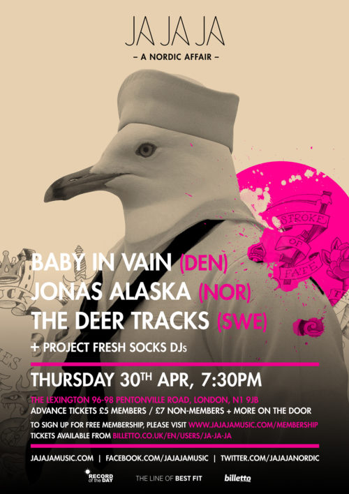 London – April 2015 with Baby In Vain, Jonas Alaska, The Deer Tracks