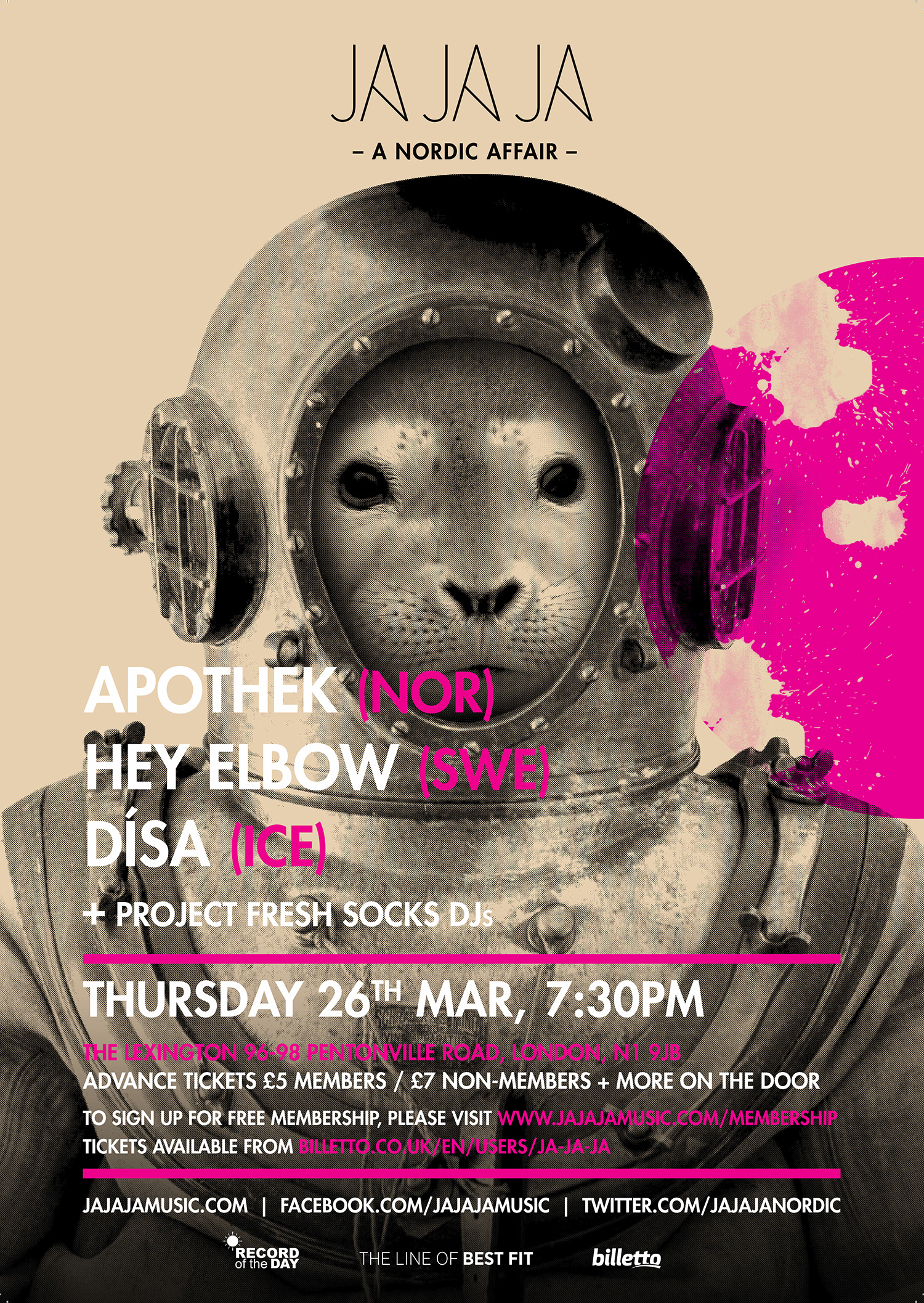 London – March 2015 with Apothek, Hey Elbow and Dísa