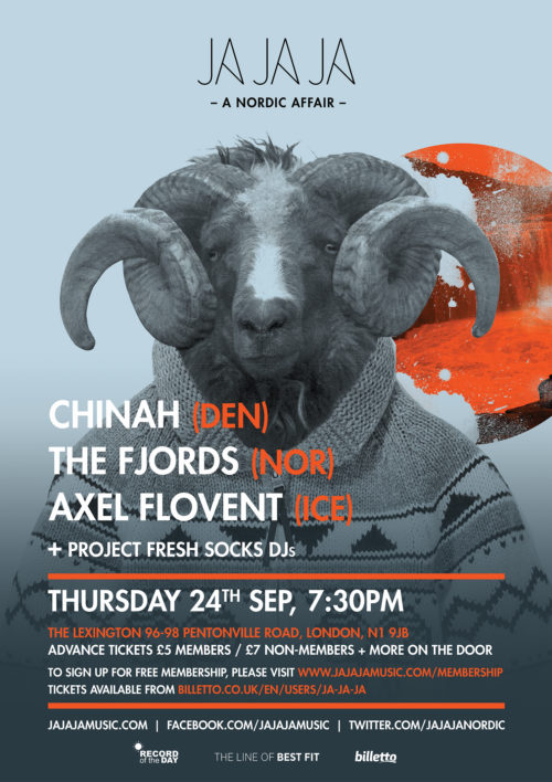 London – September 2015 with CHINAH, The Fjords, Axel Flóvent
