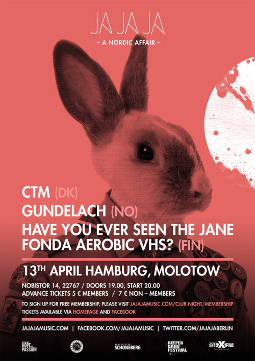 Hamburg April 2016 – With CTM, Gundelach and Have You Ever Seen The Jane Fonda Aerobic VHS?